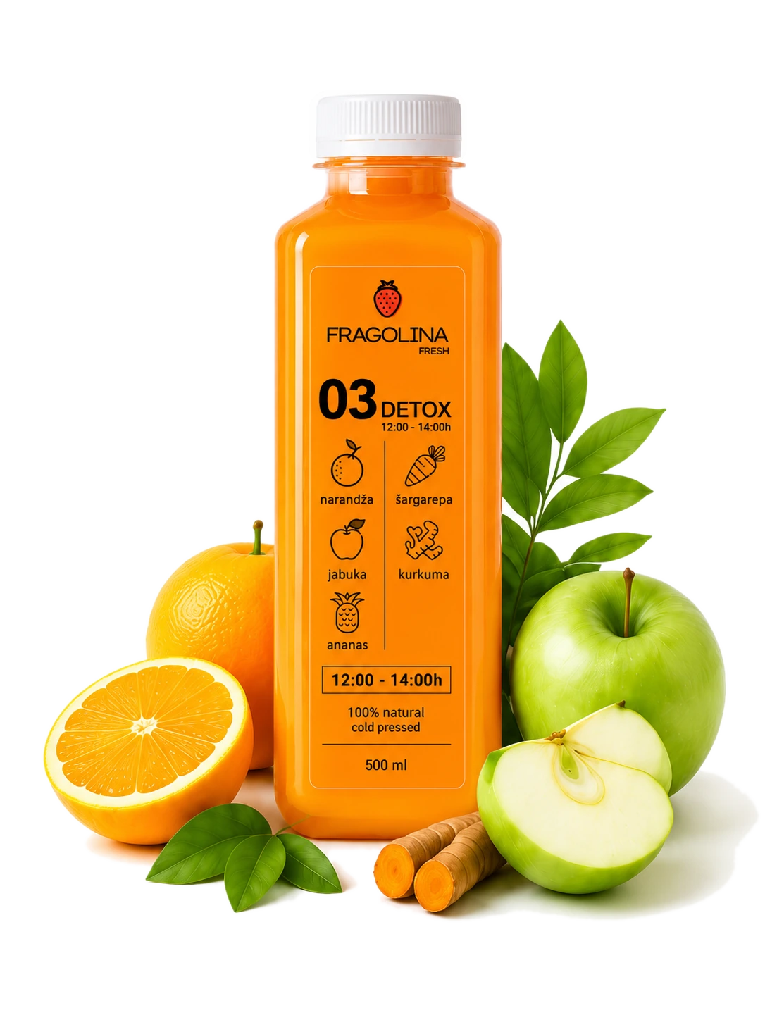 Fragolina Detox sok sa svežim voćem i povrćem