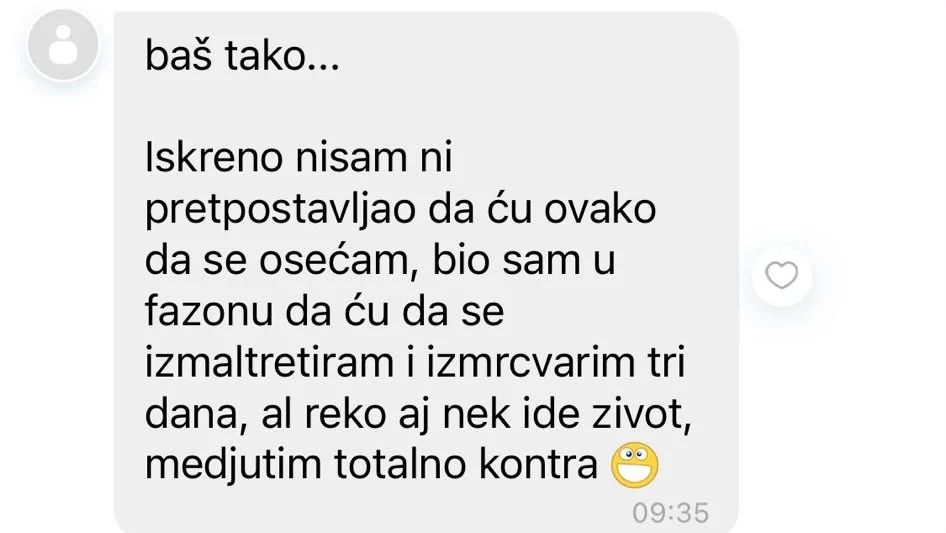 Screenshot recenzije kupca 1